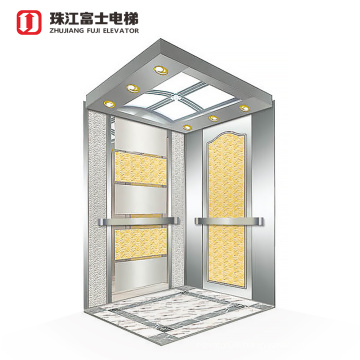 China Fuji Brand Oem Panoramic Cheap Residential Square Gearless Led Glass Mirror Good View Sightseeing Elevator Lift